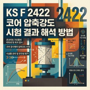 ai thumbnail poster KS F 2422 코어 압축강도 시험 결과 해석 방법 1787409667