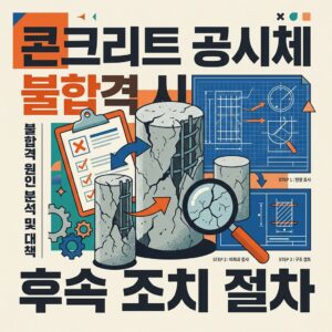 ai thumbnail poster 콘크리트 공시체 불합격 시 후속 조치 절차 1788267671