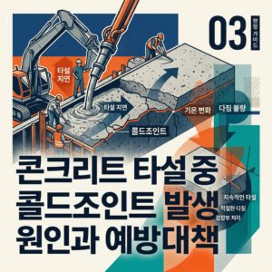 ai thumbnail poster 콘크리트 타설 중 콜드조인트 발생 원인과 예방대책 1788267943